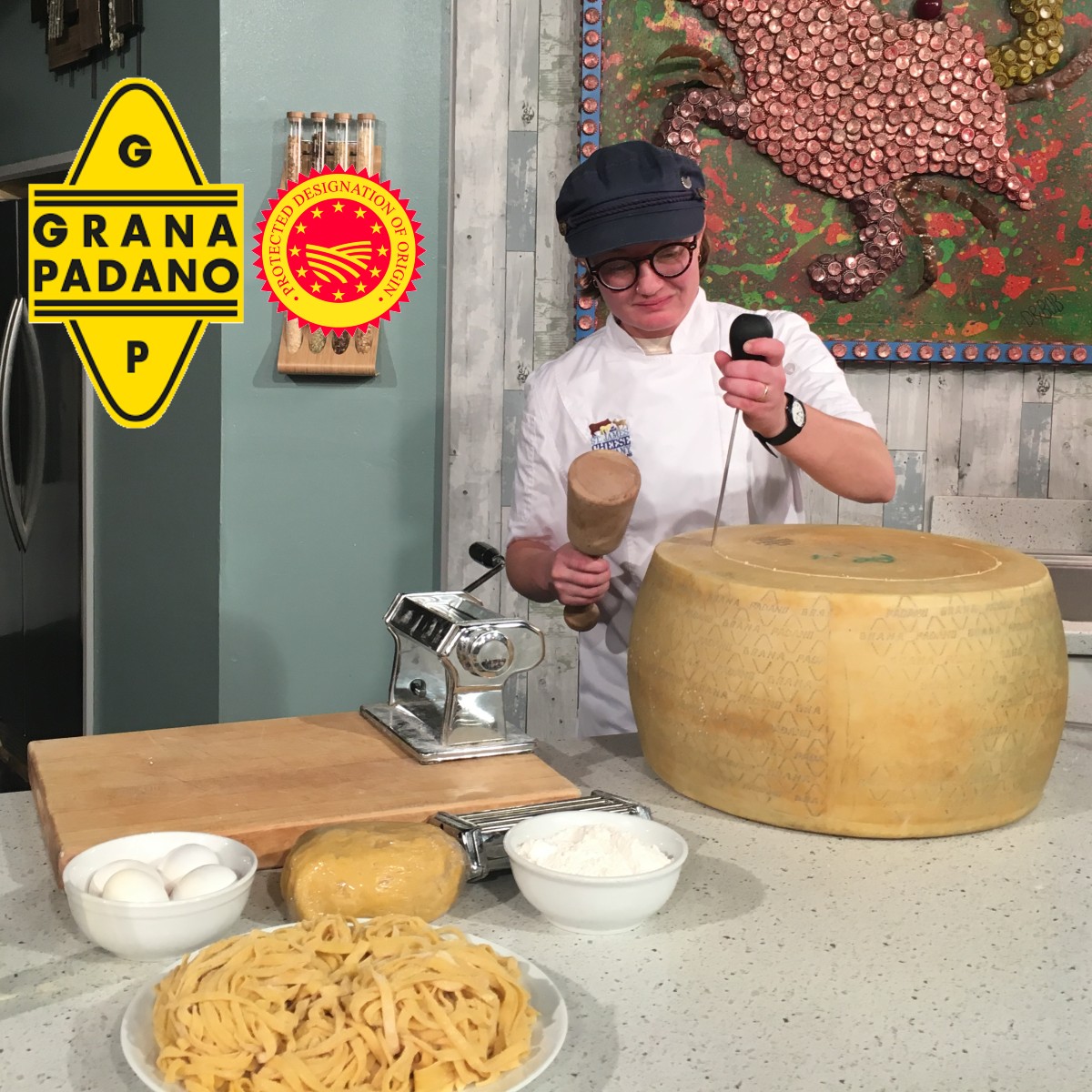 stjamescheese's tweet image. There's nothing like fresh pasta, tossed in a wheel of Grana Padano. This Saturday from 11am to 3pm, you can have a taste as we serve up this cheesy goodness @granapadanopdo #granapadano #PDO