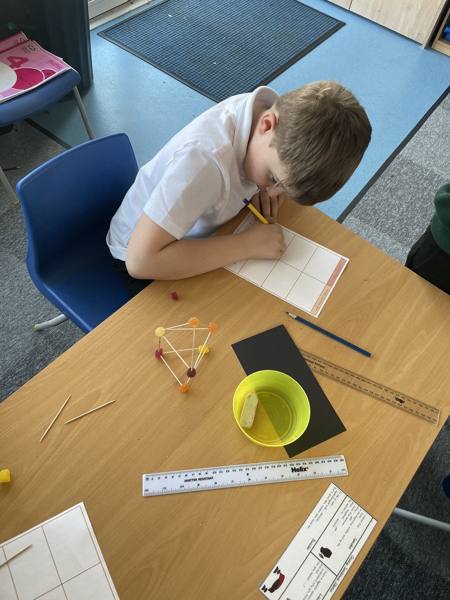 MeadowsideWillo's tweet photo. Investigating the best shapes for creating a strong structure using midget gems and cocktail sticks. Having lots of fun in DT today #MeadowsideDT https://t.co/NMzY8m15gv
