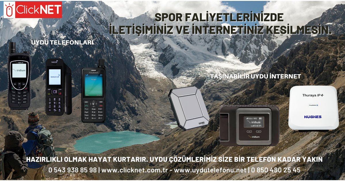 Gsm, internet alt yapısı olmayan zor arazi şartlarında uydu üzerinden internet ve telefon hizmeti almak hiç bu kadar kolay olmamıştı. uydutelefonu.net #clicknet #uydutelefonu #Thuraya #iridium #inmarsat #dağcılık #rafting #kamp #doğafotoğrafcılığı #kampcılık #doğayürüyüşü