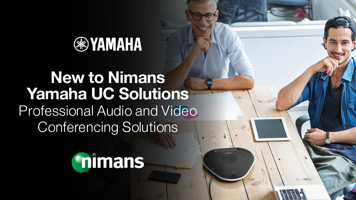 Nimans have partnered with Yamaha UC solutions!

Perfect for on the go, Yamaha offers natural and reliable remote conversations.

Speak to our experts today and find out more about professional audio conferencing solutions; bit.ly/3chdpA7

#conferencing #remoteworking