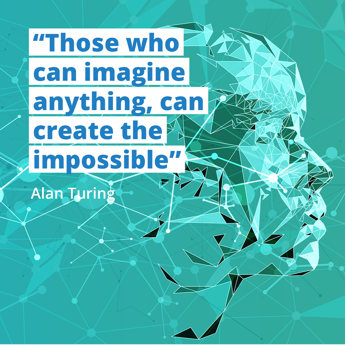 Das #Zitat des Tages ist von Alan Turing - Vater der #künstlichenIntelligenz.🤓
Stimmst du seiner Aussage zu oder gibt es Grenzen im Unmöglichen?

#WednesdayWisdom
#bwki #MINT #ki #maschinellesLernen #wettbewerb #alanturing #quoteoftheday