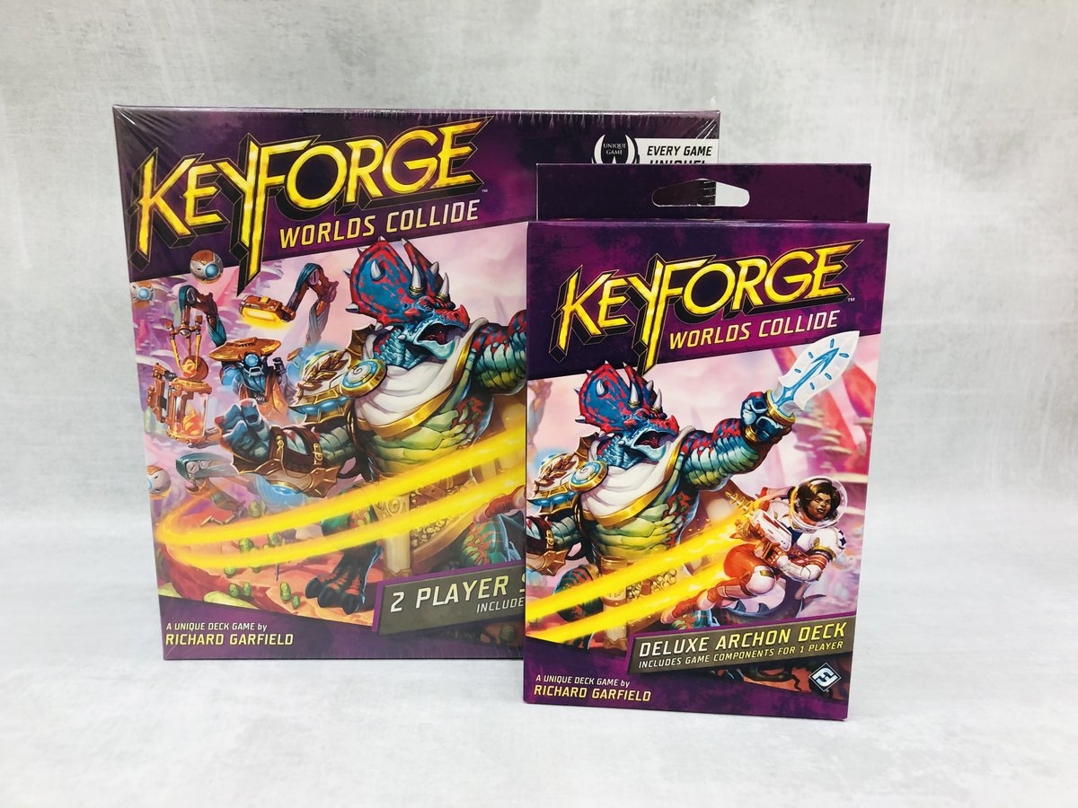 MiniMartTalk's tweet photo. Discover, explore, and master an entirely new collection of Archon Decks!
Shop KeyForge: Worlds Collide in our spring sale here: https://t.co/bEtXrRi9Cd
#springsale #cardgames #boardgames #rpgs #minis #gamenight #gaming #gamer #boardgamecollection #springgaming https://t.co/TRFfFhrP8f