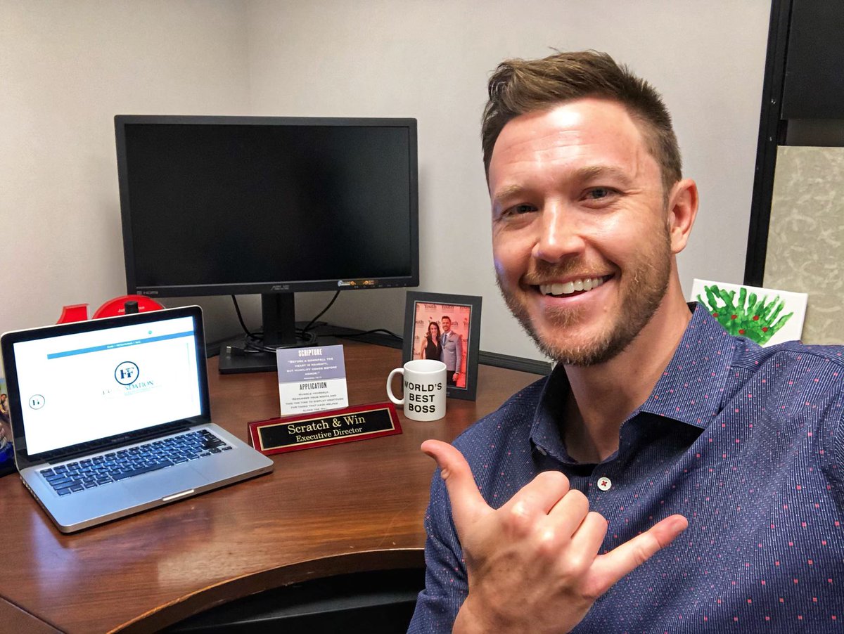 slaughterF3's tweet photo. Today is a banner day for @F3Nation @ScratchAndWinF3 arrives for his first day on the job as Executive Director of @F3Foundation Thank you to all pax that made this possible His job description? Pour some gasoline on this thing and make it go #boom https://t.co/p21I7RmcDr