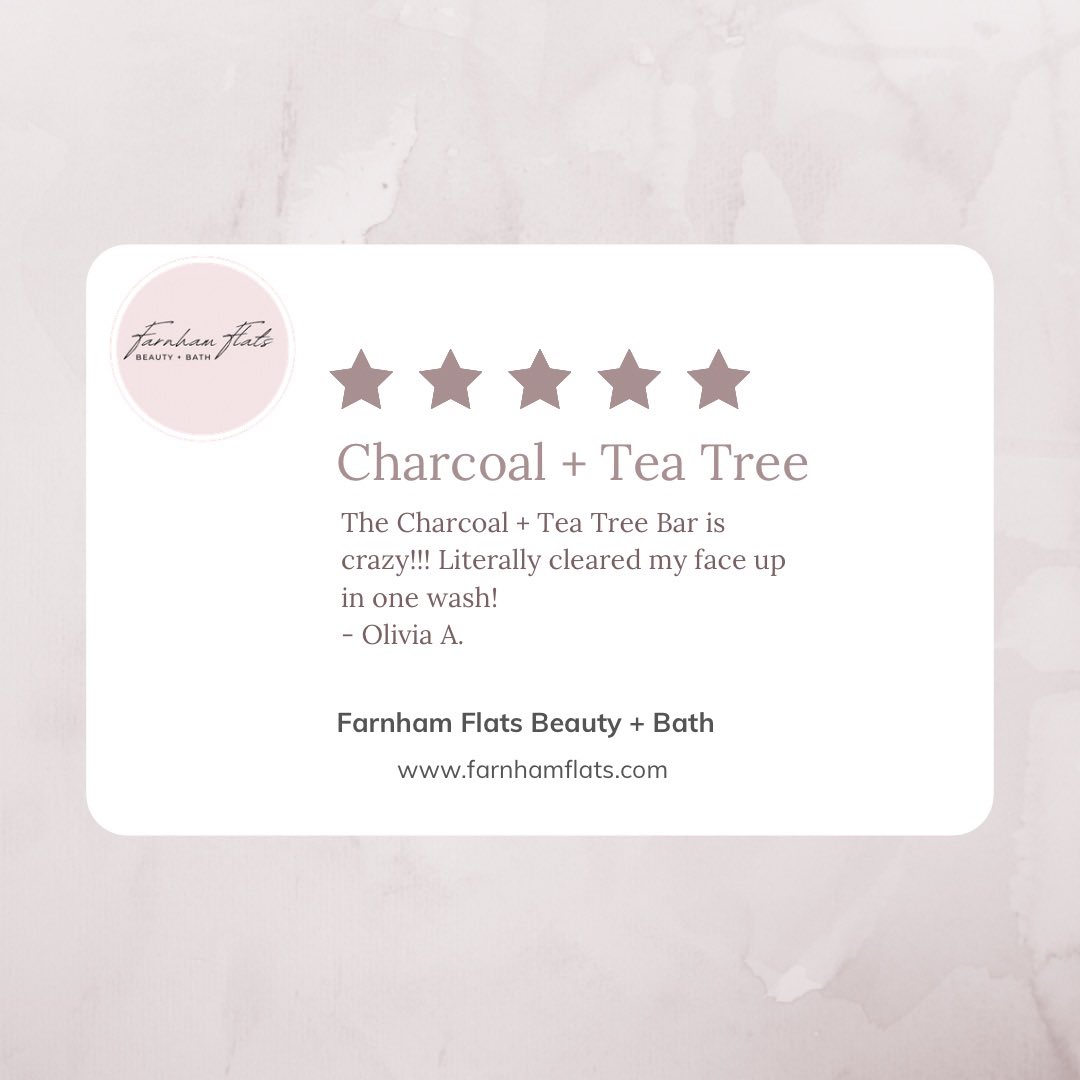 FarnhamFlats's tweet photo. Did you know that our Charcoal + Tea Tree Bar is great as a facial soap, especially for those with oily or acne prone skin?

The blend of 3 clays, activated charcoal and tea tree essential oil draws impurities from the skin, effectively unclogging pores while nourishing the skin. https://t.co/V1Opb2Ibws