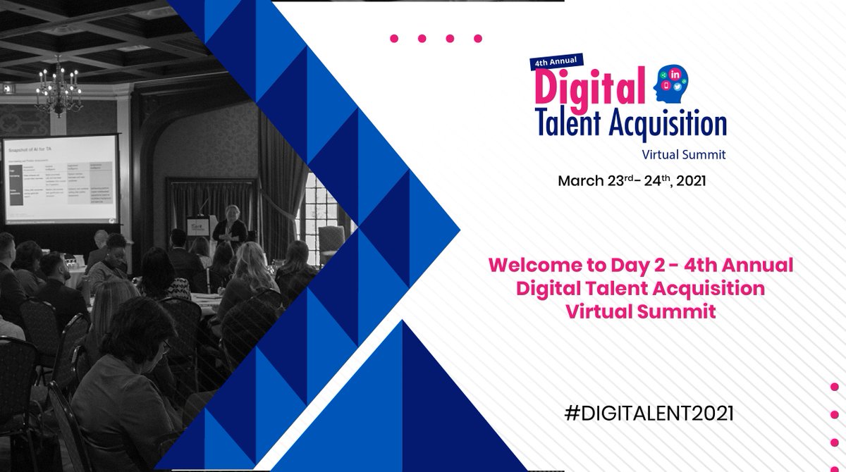 DigiTalentAcq's tweet photo. Hello everyone, ready for Day 2 of #DIGITALENT2021? A total of 8 sessions today, including 2 keynotes, 4-panel discussions and 2 case studies are on the program. Let's get ready and log in now! https://t.co/HDKfDHhXSc