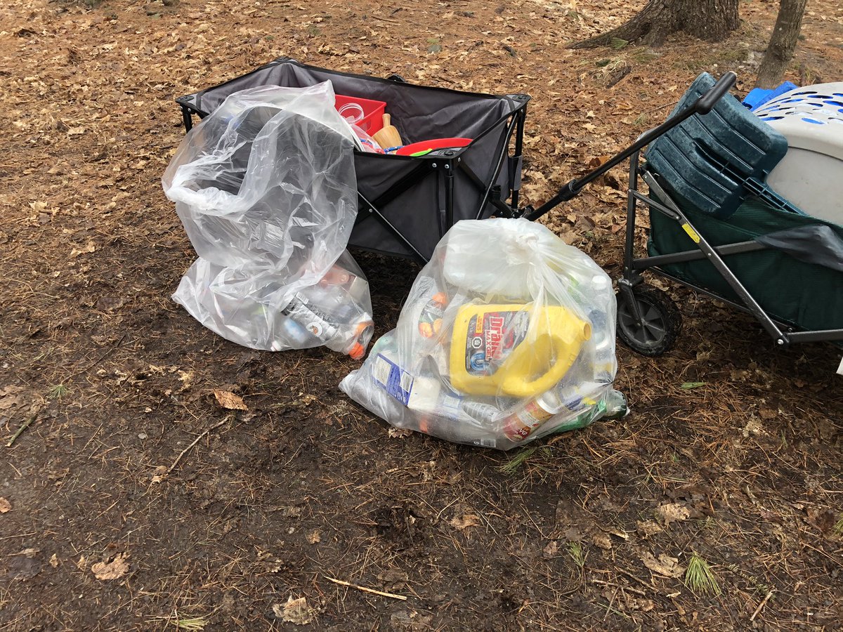 VanZeelandPower's tweet photo. Grade ones decided to care for the environment on the way to forest school today by collecting waste found on the ground. They sorted it into recycling or garbage. They want Circle K to know how much garbage their business creates. https://t.co/GjXUoIv8aL