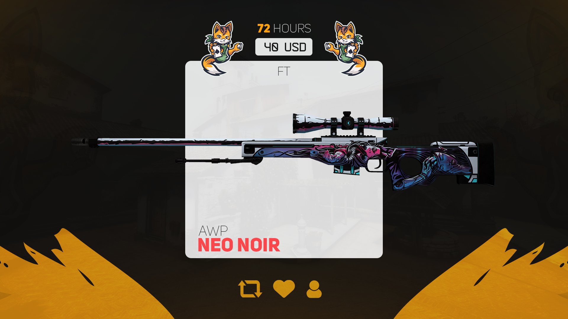 Alarmerende Frem Misvisende Snugtoes - Lukas on Twitter: "🐱40$ AWP | Neo-Noir FT GIVEAWAY🐱 ✓RETWEET +  FOLLOW ✓LIKE THIS VIDEO(PROOF): https://t.co/VpKnoc5T3X 🐱ENDS IN 72  HOURS🐱 #CSGO #CSGOGiveaway https://t.co/HiikOsRFOf" / Twitter