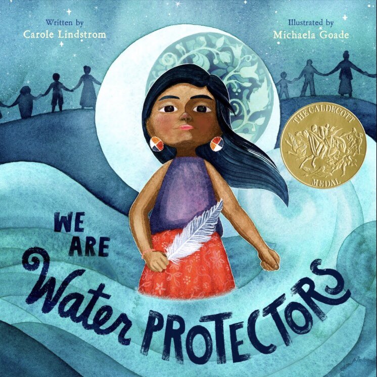 MissFarrKinder's tweet photo. This week for our book tournament we read “I Will Dance” by @nancyboflood and “We Are Water Protectors” by @CaroleLindstrom 📚 The kiddos voted and “We Are Water Protectors” was the winner! They especially loved the illustrations by @MichaelaGoade #MarchMadnessBookTournament https://t.co/RrLtsMYpeH