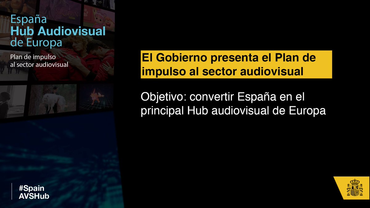 _minecogob's tweet photo. Se presenta el Plan España, Hub audiovisual de 🇪🇺 #SpainAVSHub

🎞1.600M€ de inversión pública hasta 2025
🎞Impulso producción audiovisual de🇪🇸
🎞Refuerzo empresas del sector: #digitalización, apoyo talento y cierre brechas de género

📎https://t.co/WyyFLCBKgA
#EspañaDigital2025 https://t.co/jCffUSai9o