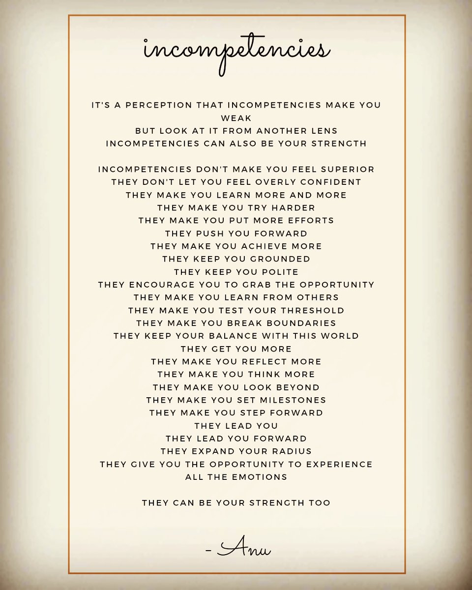 __Anupriya_'s tweet photo. Incompetencies
#incompetencies #perception #write #reflection https://t.co/hXHwUUkQLH