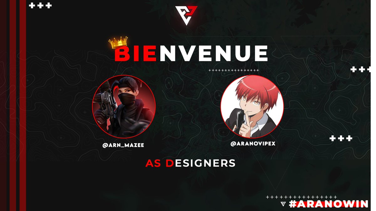 AranoEsport's tweet photo. Bienvenue aux 2 nouveaux graphistes ! ✏
- @AranoVipex ( lead )
- @ARN_Mazee
Ce n'est pas du tout finit, rester bien à l'affût ! 😎
#AranoWin❤🖤 https://t.co/rTTbVHuDQJ