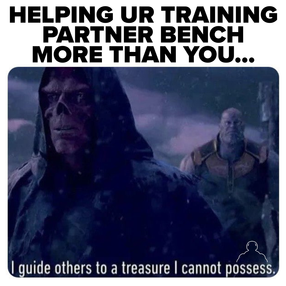 MBPowerProject's tweet photo. Being a good training partner comes with a heavy burden.
-
Share with your gym bros ๐ช
-
#PowerProject #GymMemes #avengers #gymmotivation #markbell #nsimainyang #andrewzaragoza https://t.co/pes3w2Mmvu