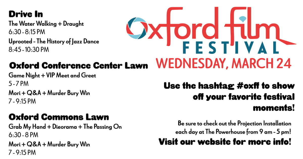 oxfordfilmfest's tweet photo. We’re kicking off our 2021 in-person festival today! Check out what we’ve got lined up, or view our full schedule below! #oxff
https://t.co/QXY5qAnAYe https://t.co/C0g9gKTzNX