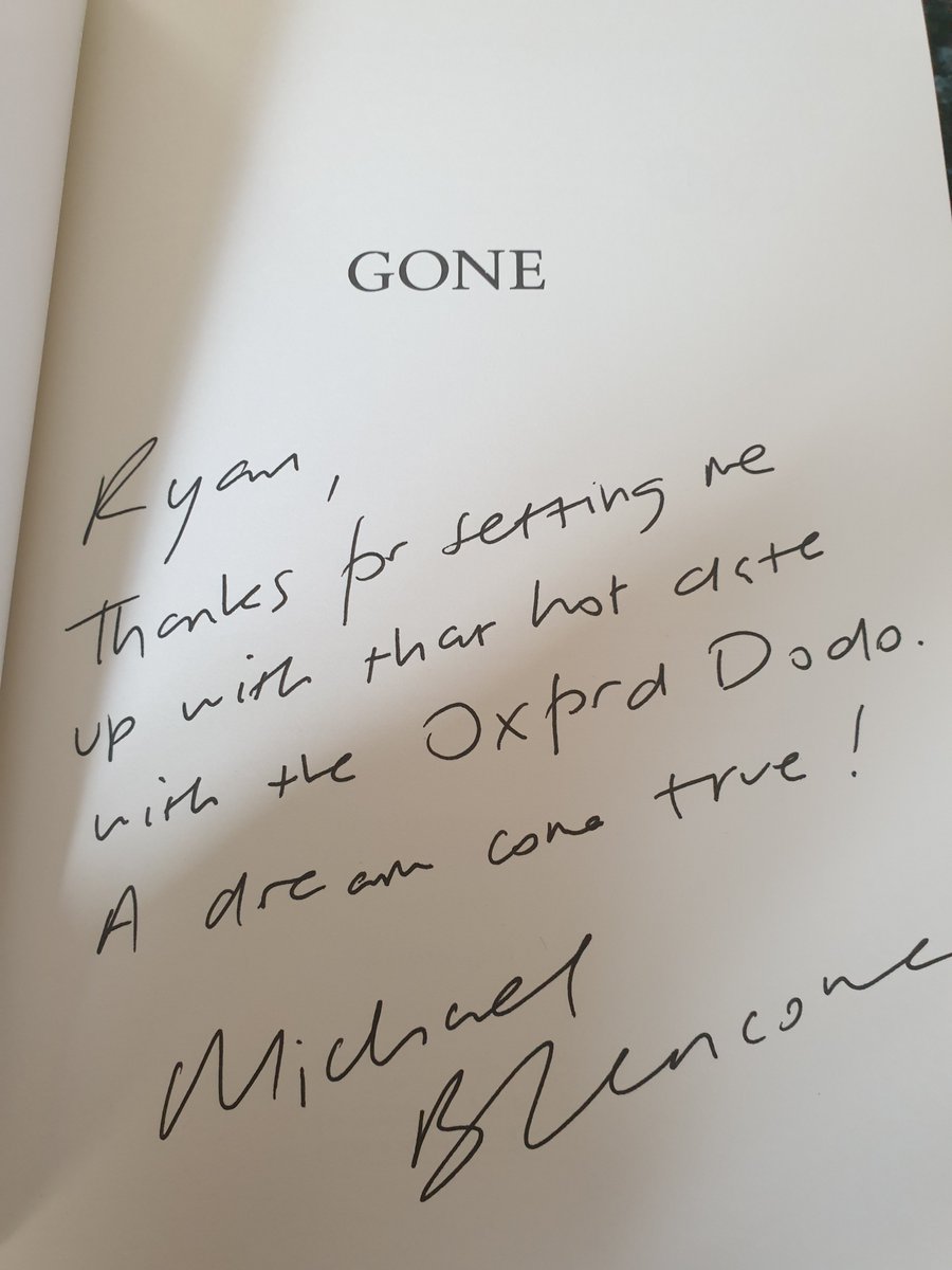 Very pleased to have received a signed copy of Gone - by Michael Blencowe. It contains lovely illustrations, it is entertaining and very informative from the few passages I have read so far. I'm certainly looking forward to reading it cover to cover 😊. <a href="/LeapingHareBks/">Leaping Hare Press</a>