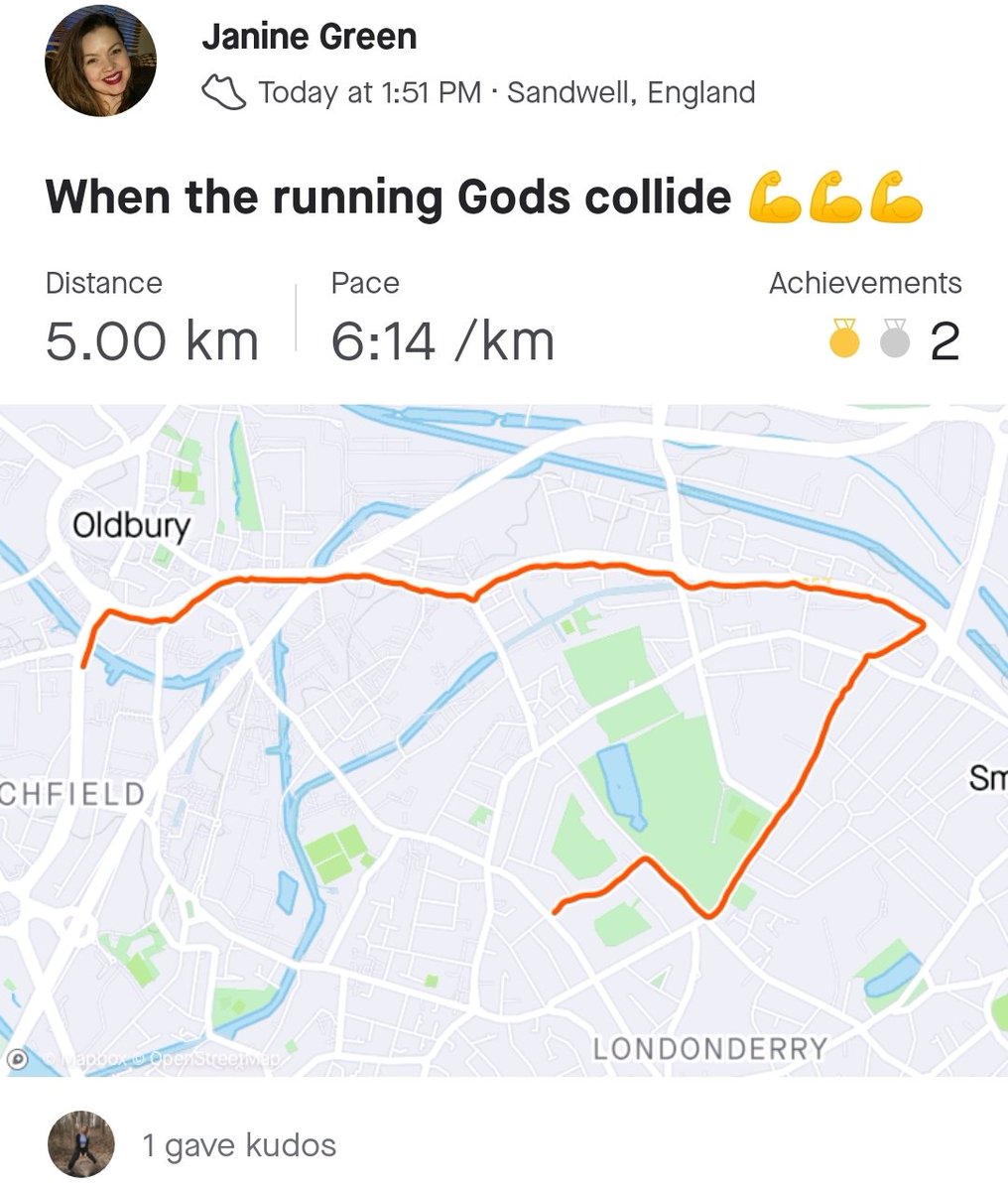 JanineGreenASB's tweet photo. Still plodding along but today the stars aligned: perfect weather, strava working again, feeling strong 💪
5k PB of 31mins 10 secs. My aim of running sub-30 for the @altontowers 5k in November looking utterly achievable 🎉
#C25K #5ktweets #running #PBKS https://t.co/P1zLplASss