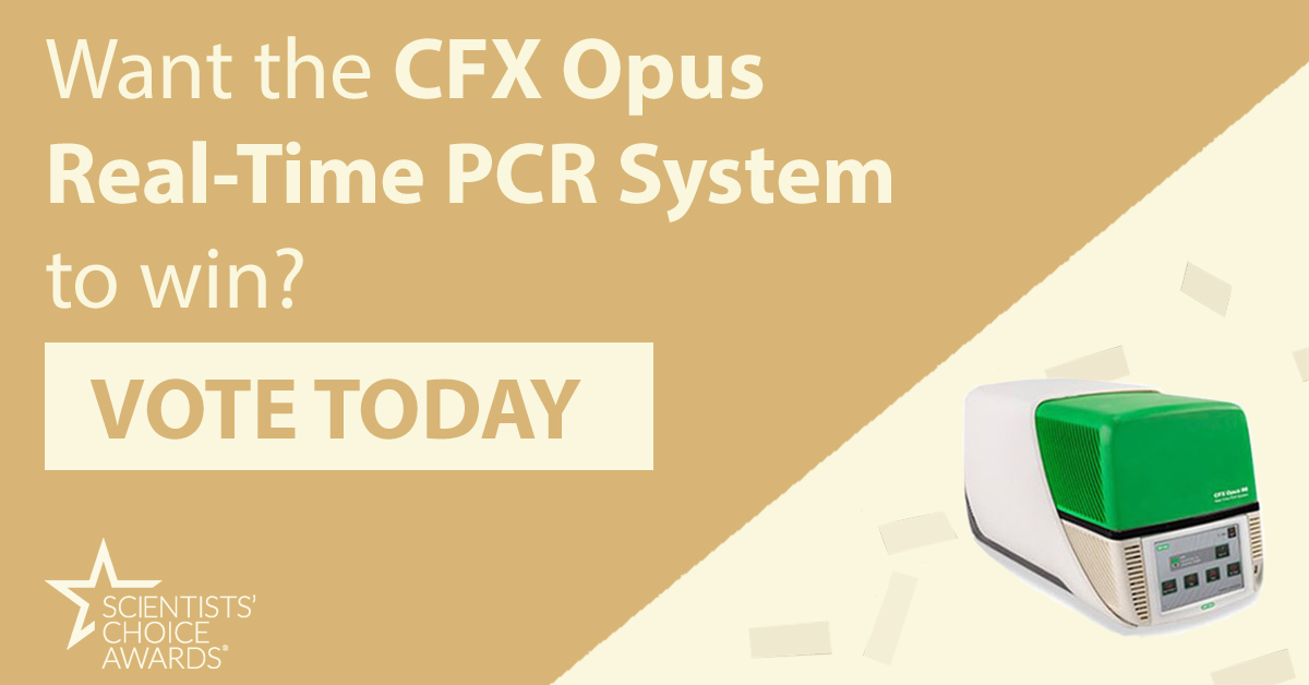 SelectScience's tweet photo. Do you think the CFX Opus Real-Time PCR Systems by Bio-Rad Laboratories deserves to win the Best New Life Sciences Product of 2020? Have your say in the 2021 Scientists' Choice Awards: https://t.co/v8Fc9gcyyG
#ScientistsChoiceAwards #PCR #PCRtesting #CFXOpus #LifeSciences #SCA https://t.co/JDT9GWEREv