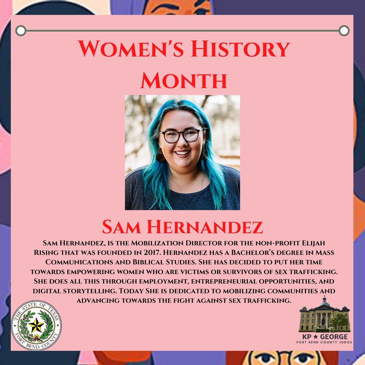 This #WomensHistoryMonth, we are celebrating Sam Hernandez's tenacity in empowering survivors of sex trafficking, implementing entrepreneurship programs for them, and forging ahead in the fight against sex trafficking. <a href="/Elijah_Rising/">Elijah Rising</a>

To learn more: bit.ly/30UA8ve