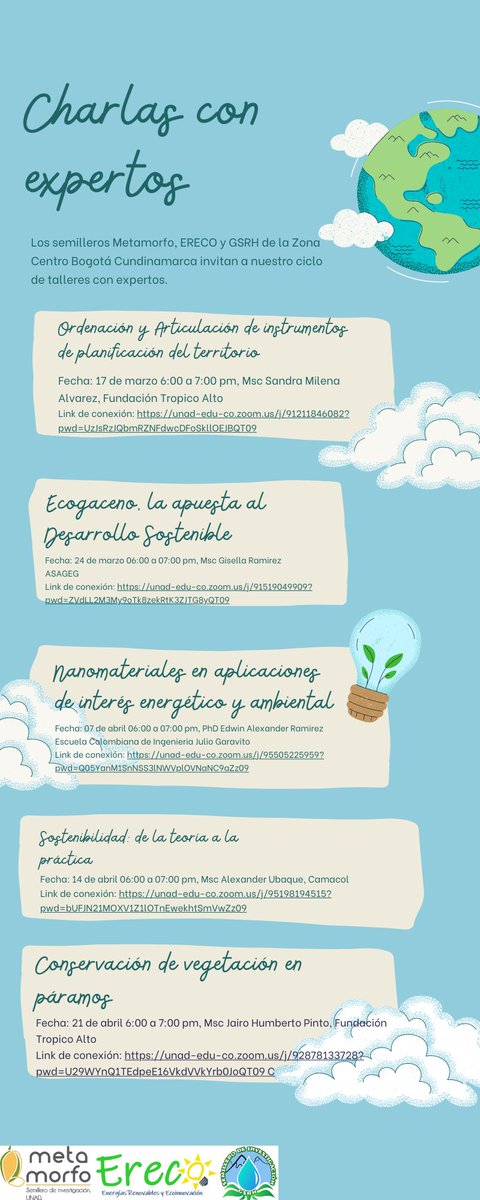 CAmbECAPMA's tweet photo. #AgéndateConLaECAPMA Hoy en Charlas con Expertos: “Ecogaceno, la apuesta al Desarrollo Sostenible”. Invitan los Semilleros de Investigación #Metamorfo, #ERECO y #GSRH 🗓️24/03/2021 -⏰06:00 pm
💻https://t.co/3d16YXU7hp
@jordano_SB #MásUNADmásPaís @UniversidadUNAD https://t.co/JgP2S9VMMN