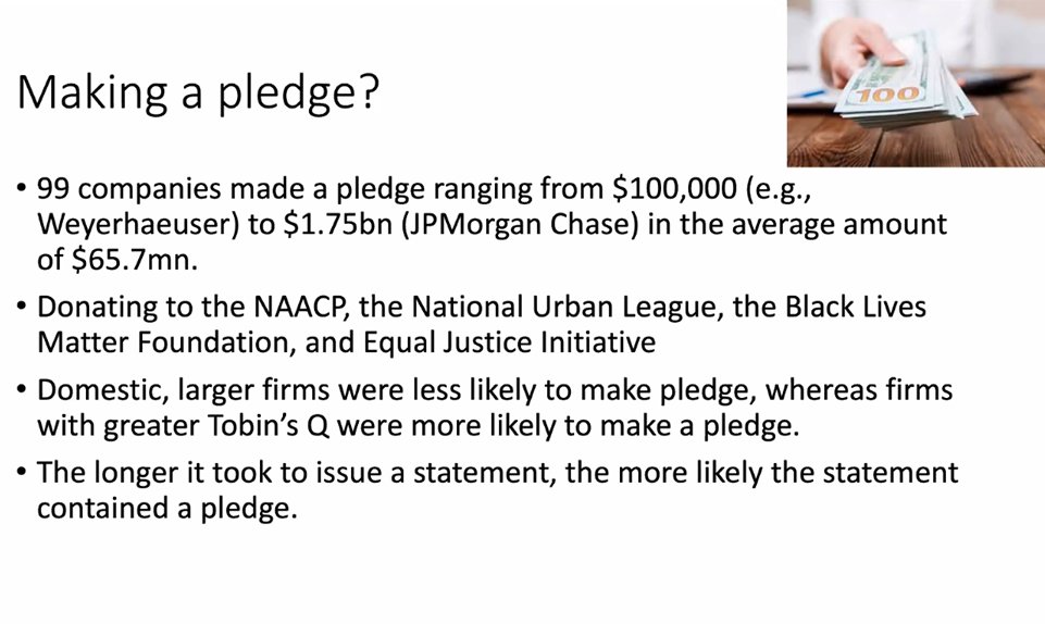 Interesting findings from Stephanie Mahin &amp; Olga Hawn of <a href="/kenanflagler/">UNC Kenan-Flagler</a> on corporate pledges during today's #blackcom2021 session on "What happens when corporations pledge to be anti-racist?" <a href="/BlkCommunities/">Black Communities!</a> <a href="/kenaninstitute/">Kenan Institute of Private Enterprise</a> <a href="/NCGrowth/">NCGrowth & SmartUp</a>