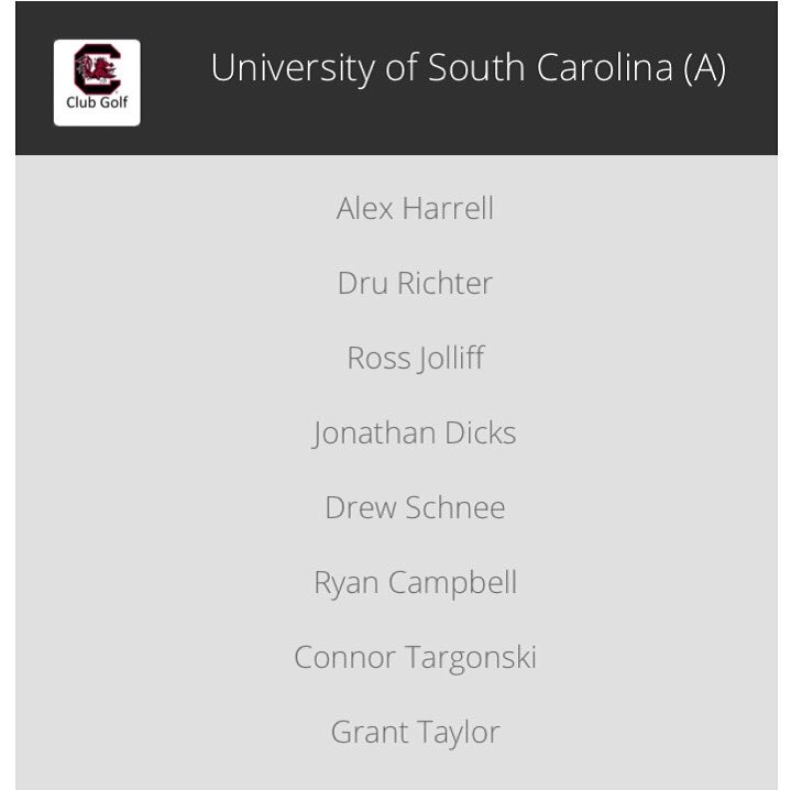 Gamecock Men’s Club Golf tweet media