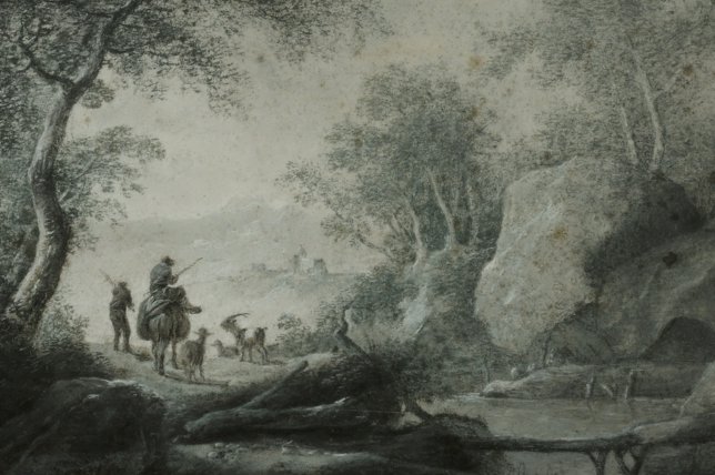 ElMuseoSoumaya's tweet photo. ¡#BuenosDías!
“Paisaje rocoso con pastores en un río” realizado por Jean-Baptiste #Pillement en 1804, para comenzar tu miércoles.
El autor fue conocido por difundir el estilo #Rococó en Europa. https://t.co/dJ0qKmInJW