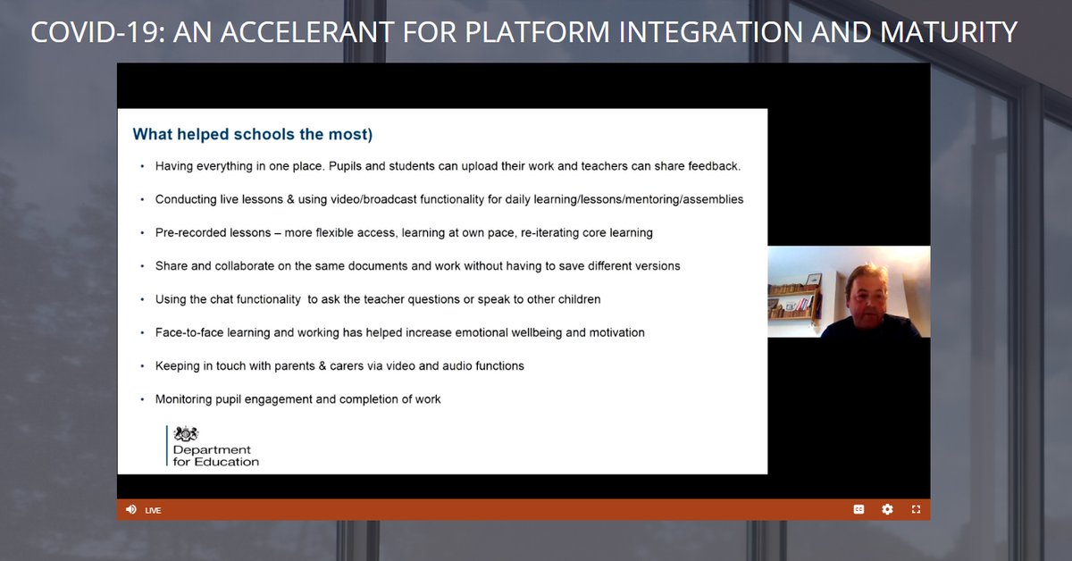 Futuresourcer's tweet image. #EdTechCollab2021 .@educationgovuk shares strategies on how to help schools and children in the event of further #C-19 Lockdowns. Sign up for on demand content #EdTechCollab2021.  bit.ly/3cfrvlq