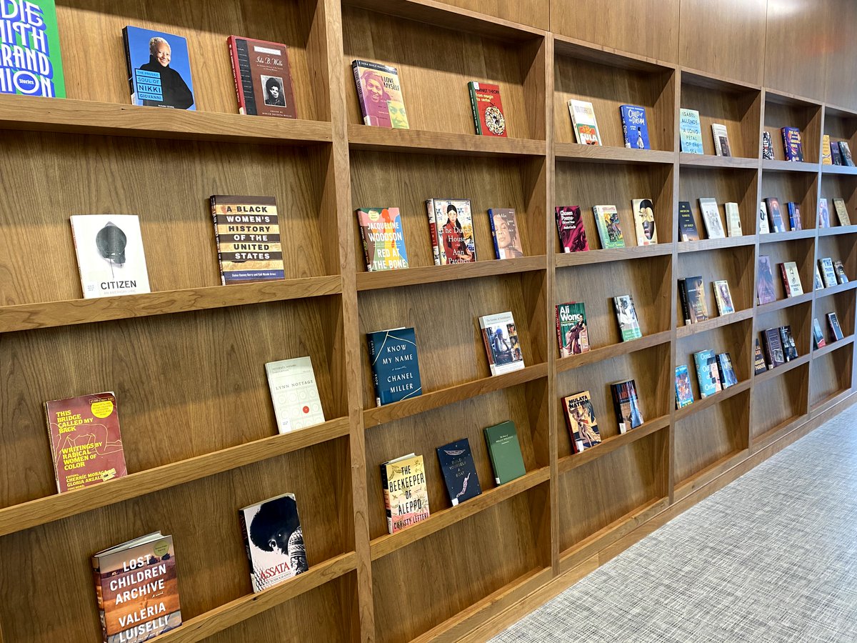 HoodCollegeLib's tweet photo. It's Women's History Month! Check out our display of that commemorates and encourages the study and celebration of the vital role of all women. 
We also recognize the distance we have to go to achieve full equality for women, non-binary folks, and all marginalized communities. https://t.co/Z8Djkv8KNi
