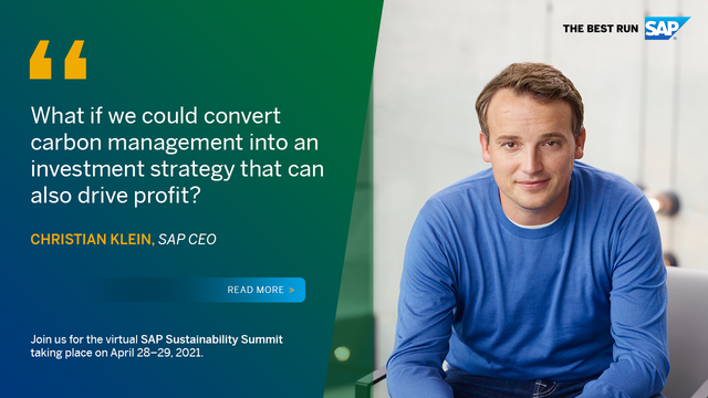 annsofie_ruf's tweet photo. What if we could make sustainability profitable and profitability sustainable, without sacrificing one for the other? SAP is prepared to help enterprises manage their green line by minimizing the carbon footprint. https://t.co/d0XekuDbYk https://t.co/YjTkOVfMM5