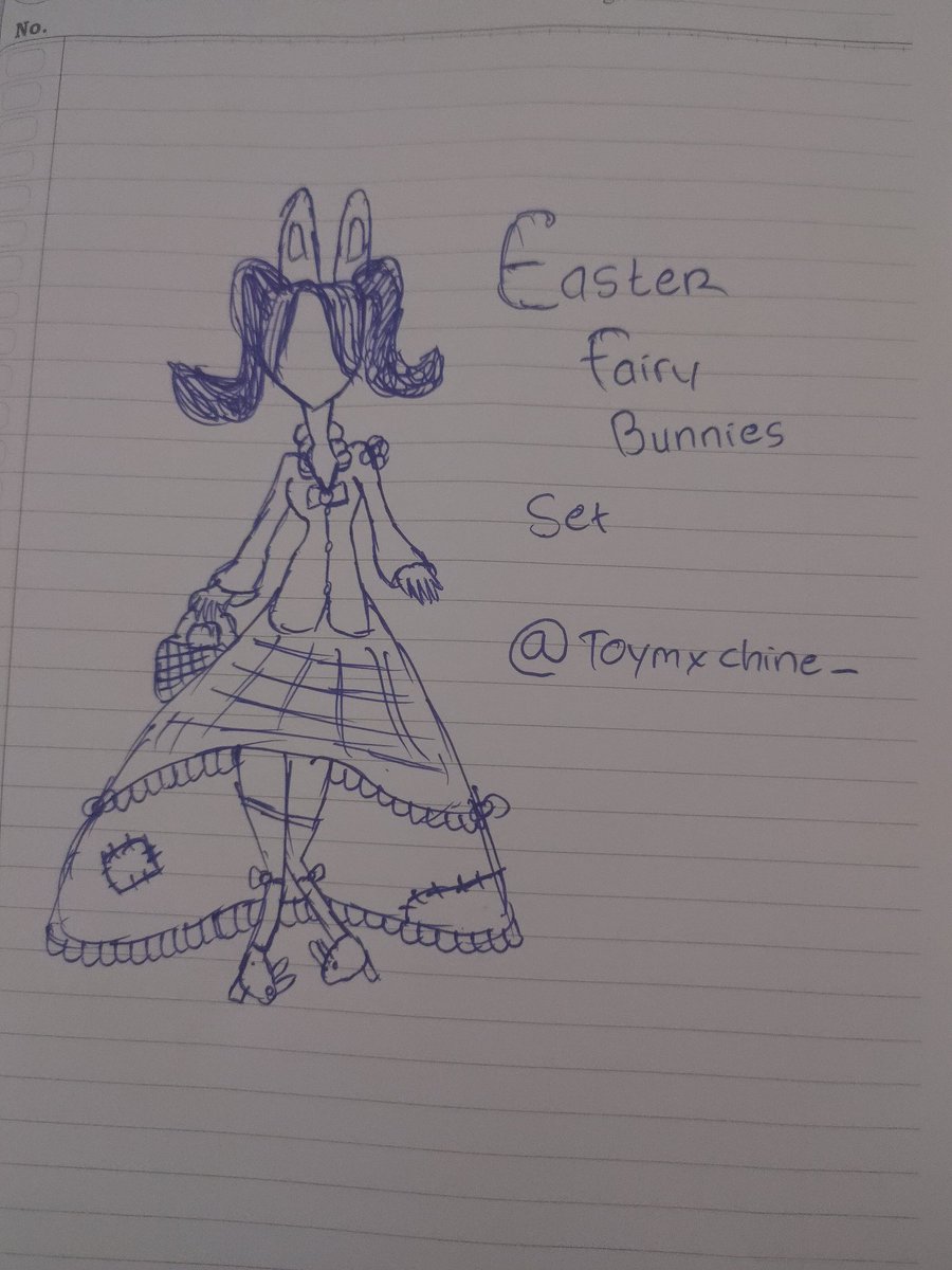 Toymxchine_'s tweet photo. Easter Fairy Bunnies set
This is my new set concept for easter!please no hate im not rlly good at drawing
#Royalehigh #robloxroyalehigh #royalehighroblox #royalehighoutfits #royalehighedit #royalehighedits #Cybertea #Royalehighsetconcept #rhsetconcept #Royalehighart @nightbarbie https://t.co/tQIAd8aLFf