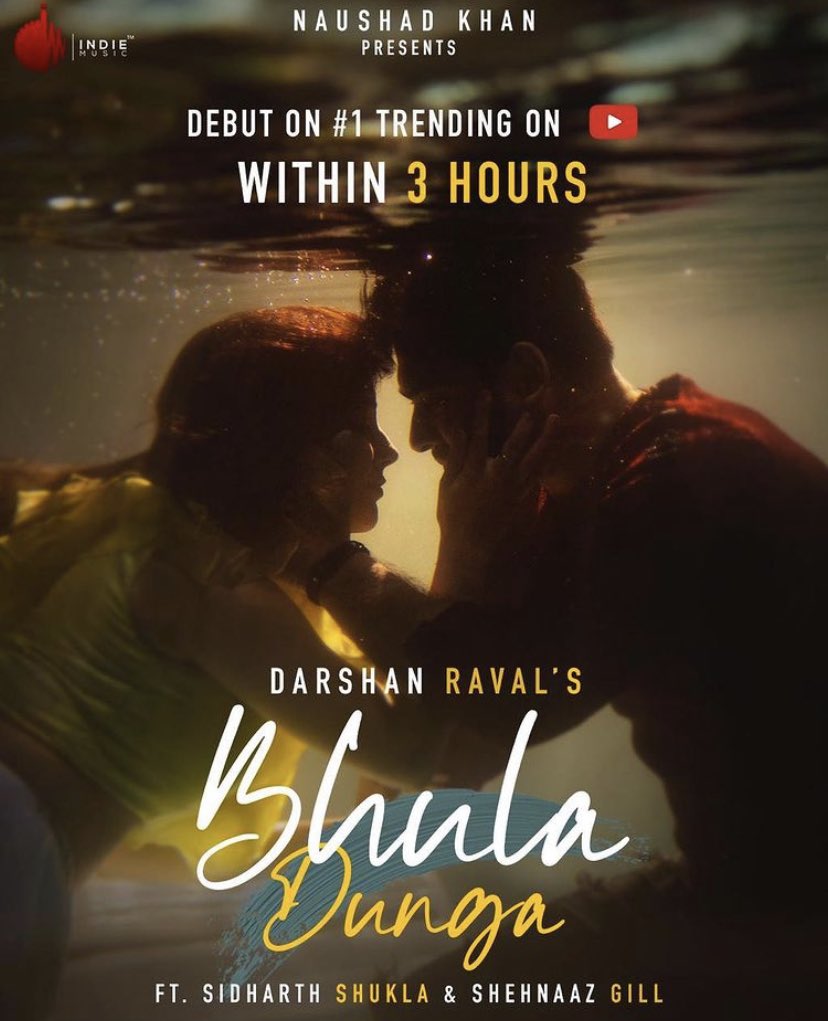 OfficialSidNaaz's tweet photo. Whenever you two come together you create magic. BhulaDunga was another occasion for the world to witness it.

Extremely proud of all your achievements, but will cherish your 1st project together for life.

#1YearOfBDFtSidNaaz
@sidharth_shukla @ishehnaaz_gill
#SidNaaz https://t.co/GXgrhOEFOf