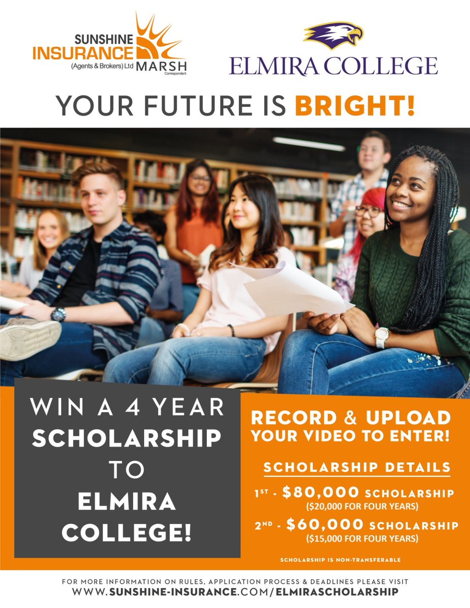 Your Future is Bright!

w/ Sunshine Insurance &amp; Elmira College.

WIN a 4-year Scholarship!

sunshine-insurance.com/elmirascholars…