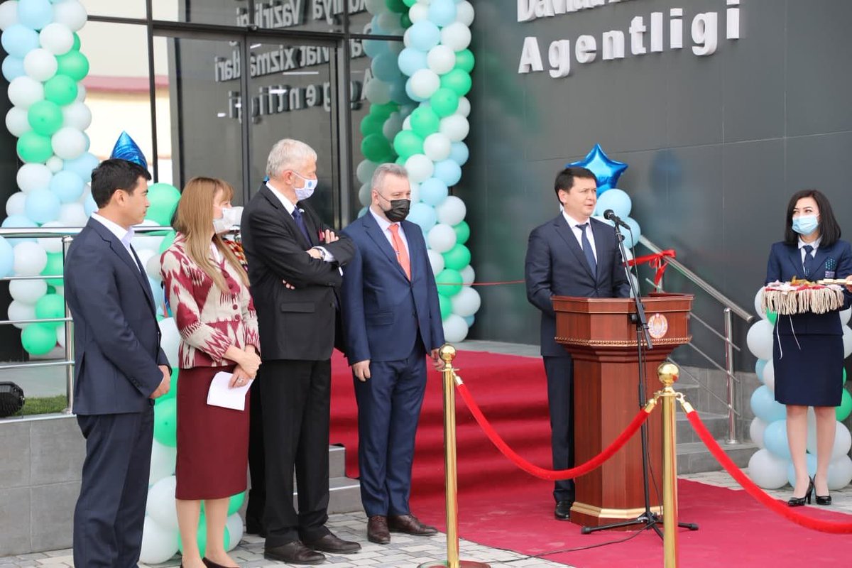 MatildaDimovska's tweet photo. Much pleased to be part of the opening of new #PublicServiceCenter in #Nurafshan. Great result of joint work of ⁦@EU_Tashkent⁩, ⁦@GOVuz⁩ &amp; @UNDP_Uzbekistan⁩ so that more public services become integrated, interactive and accessible for all people of #Uzbekistan! https://t.co/vpNmnCzav9