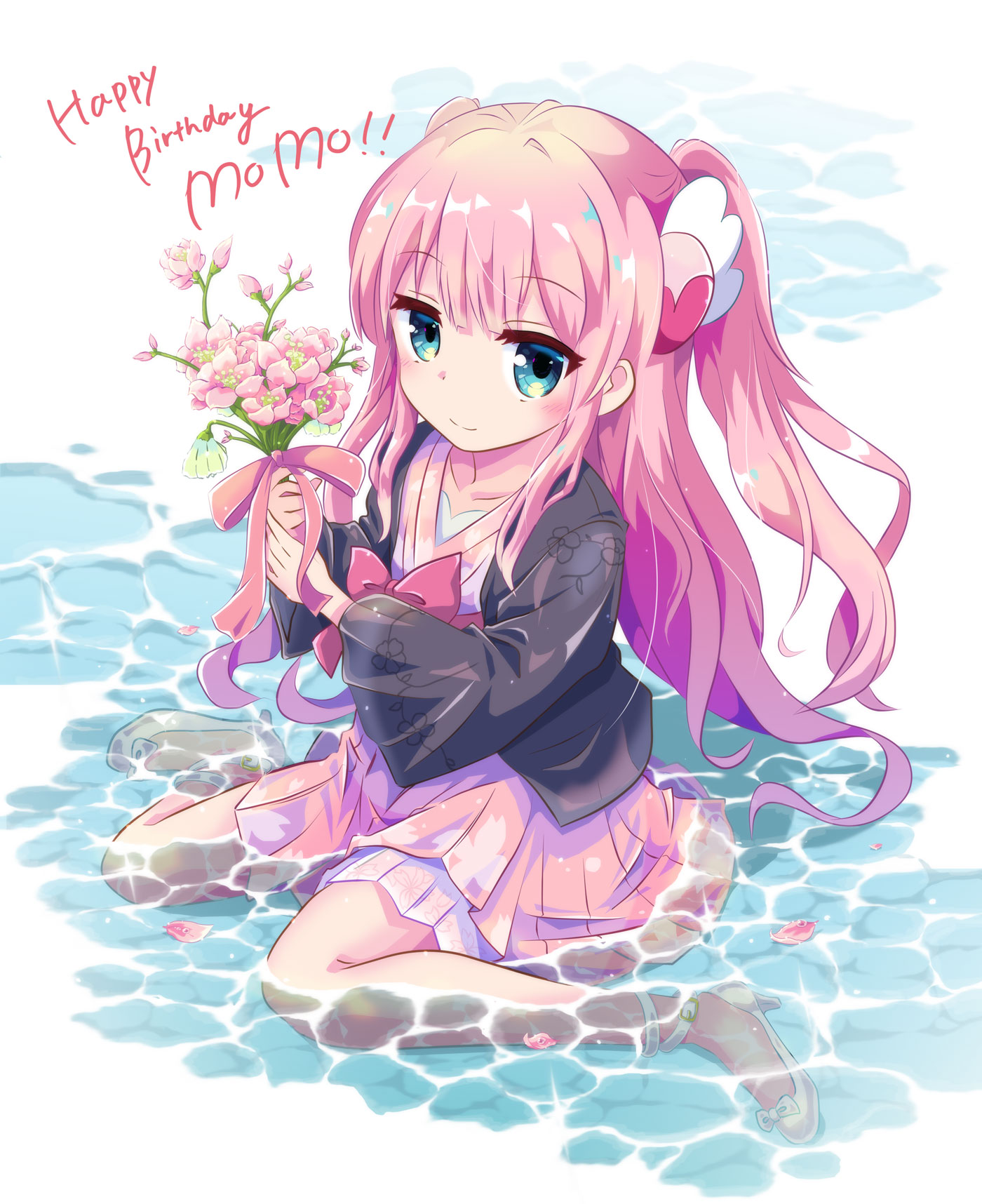 千代田桃　誕生祭　描き下ろしキャンバスアート TVアニメ「まちカドまぞく 2丁目」桃 Birthday 2024 POP UP SHOP