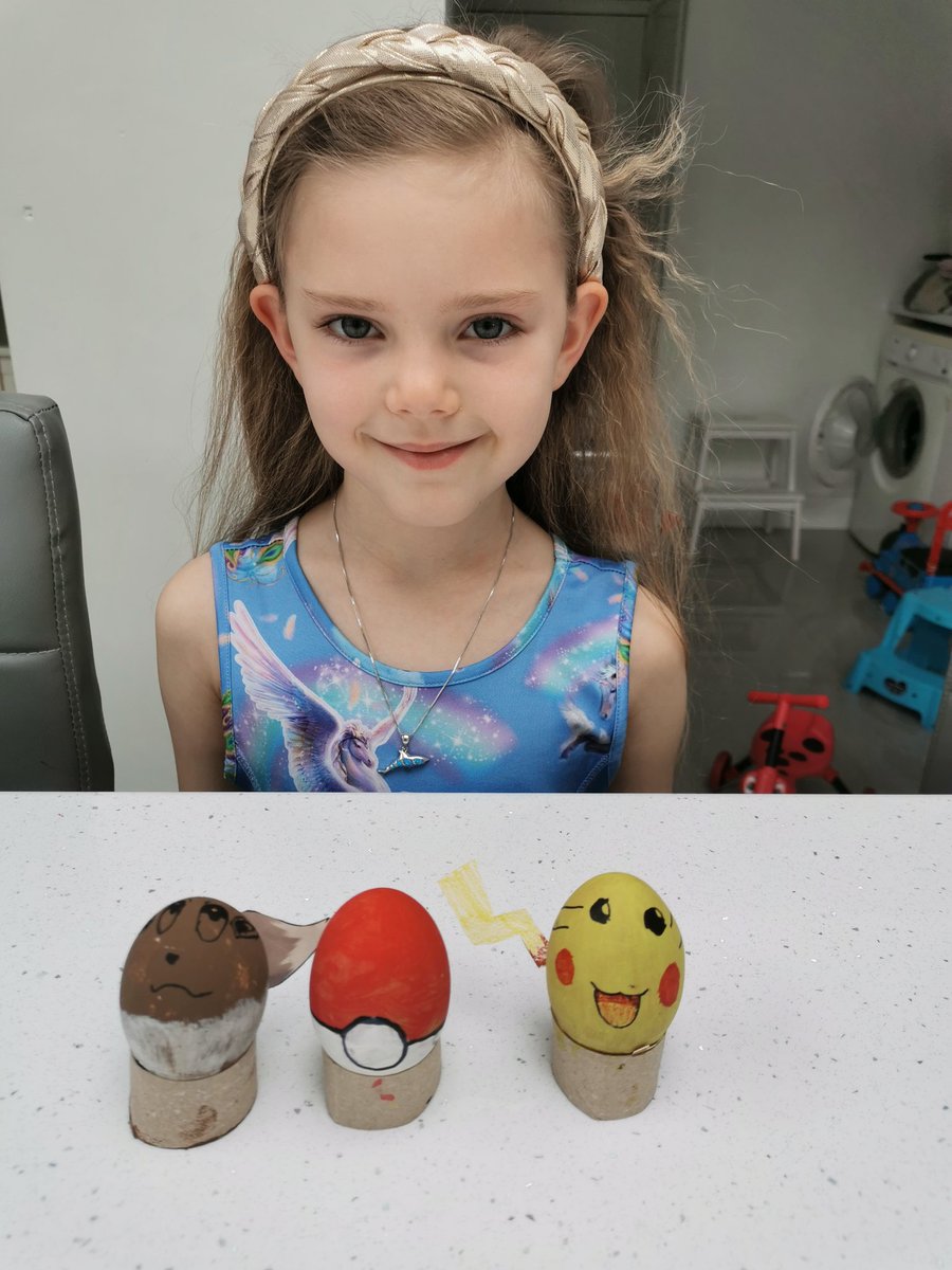 JaskoKathleen's tweet photo. Alicja's Pokemon Eggs... Eevee, Pikachu and Pokeball 😍 @NYPSYr2Foxes https://t.co/gPyLnRrwbQ