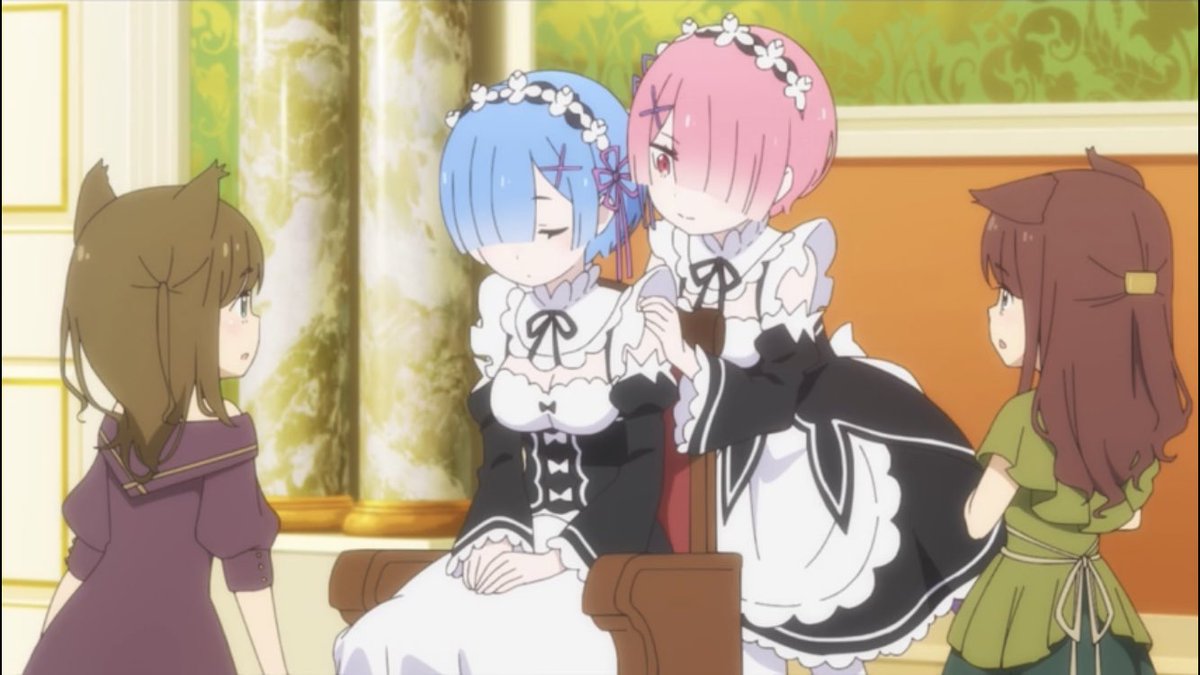 まやま 記憶は戻ってないのに 優しい顔でレムを支えてるラム 記憶に縛られない 強い絆を感じる レムとラムは最高の姉妹 Rezero リゼロ