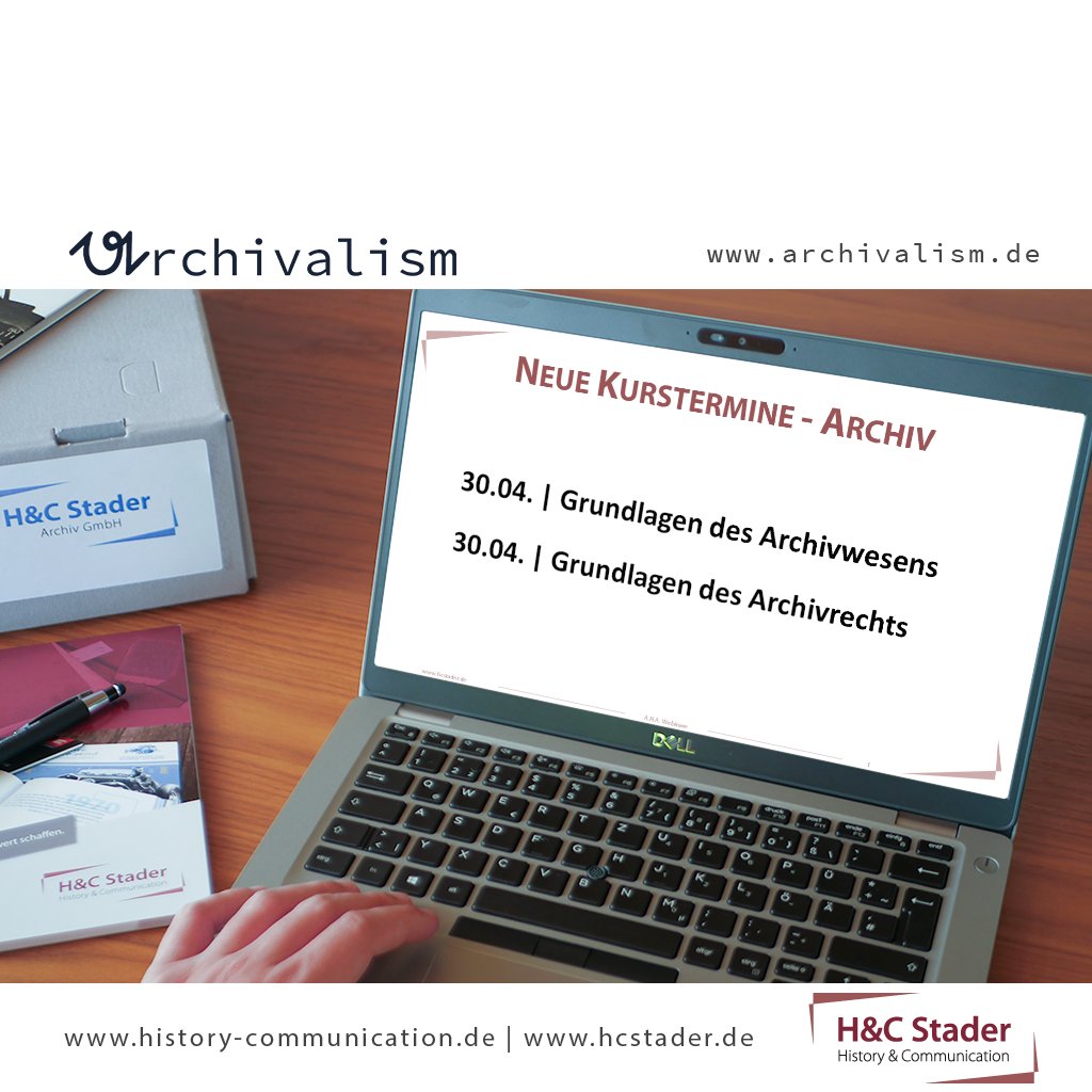 archivalism's tweet photo. Auch im April bieten wir zwei Webinare zu Grundlagen-Themen im Archivbereich an. Weitere Infos und Anmeldung bei unseren Freunden und Partnern von H&amp;C Stader unter https://t.co/RymW6etIzW

#archives #archive20 #archive30 #grundlagenwissen https://t.co/8IkEvIrMWw