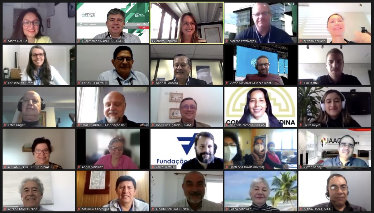 cnapolesv's tweet photo. Participo en el 11* #Comité de #PartesInteresadas de @IAAC_Official representando al grupo @NYCE_MX por #México 🇲🇽 y #Colombia 🇨🇴 para estar actualizado en temas de #Acreditación e incrementar sinergias con @ema_ac y @ONAC_COLOMBIA https://t.co/toxMwnjA8o
