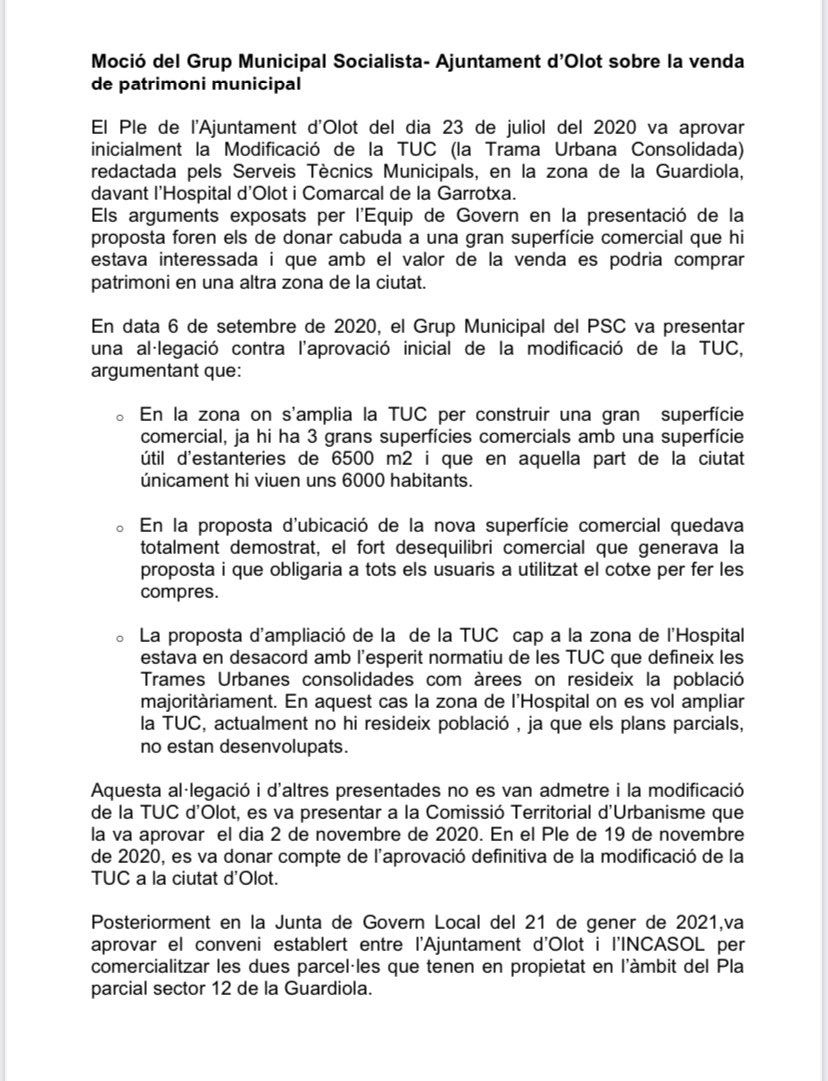 pscolot's tweet photo. Demà al #pleolot presentarem aquesta moció. #perolot https://t.co/SOIttxhcNX