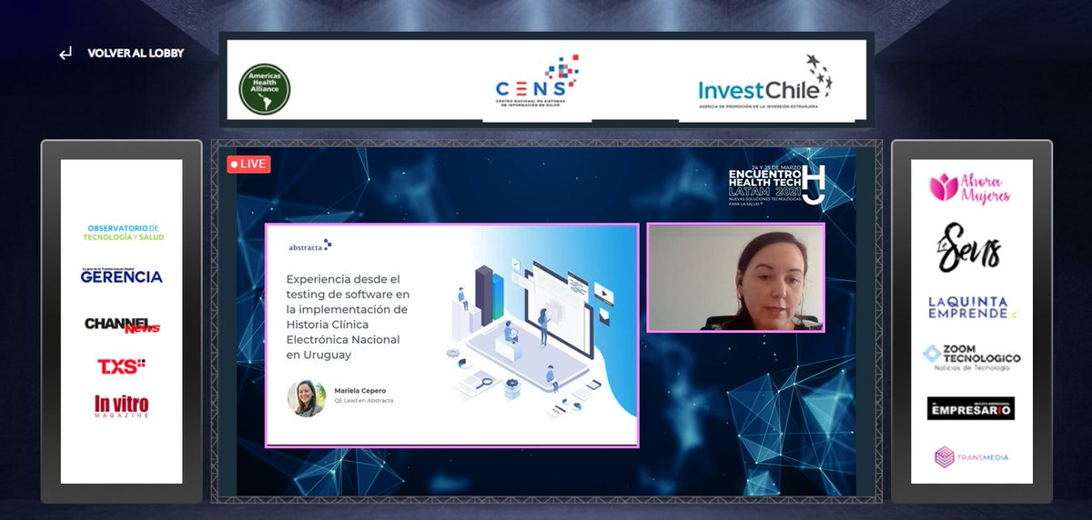 AbstractaLatam's tweet photo. ¿Cómo el #Testing de Software mejora la calidad y continuidad asistencial?
Mira el Caso de Éxito en #Salud sobre la implementación de #HCEN en Uruguay, presentado por Mariela Cepero, QE Lead en @AbstractaUS: https://t.co/kyVBRpwD1Q
#SaludDigital #eHealthConference #HealthCareIT https://t.co/vIlWrmsWt2
