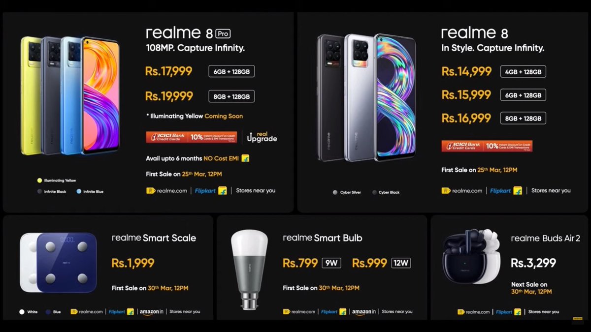 DataDock15's tweet photo. Realme 8 & Realme 8 Pro Launched in India
@realmeIndia
@realmecareIN @MadhavSheth1
#realme8series
#Realme8
#realme8Pro
#108CaptureInfinity https://t.co/FNNfNMSysw