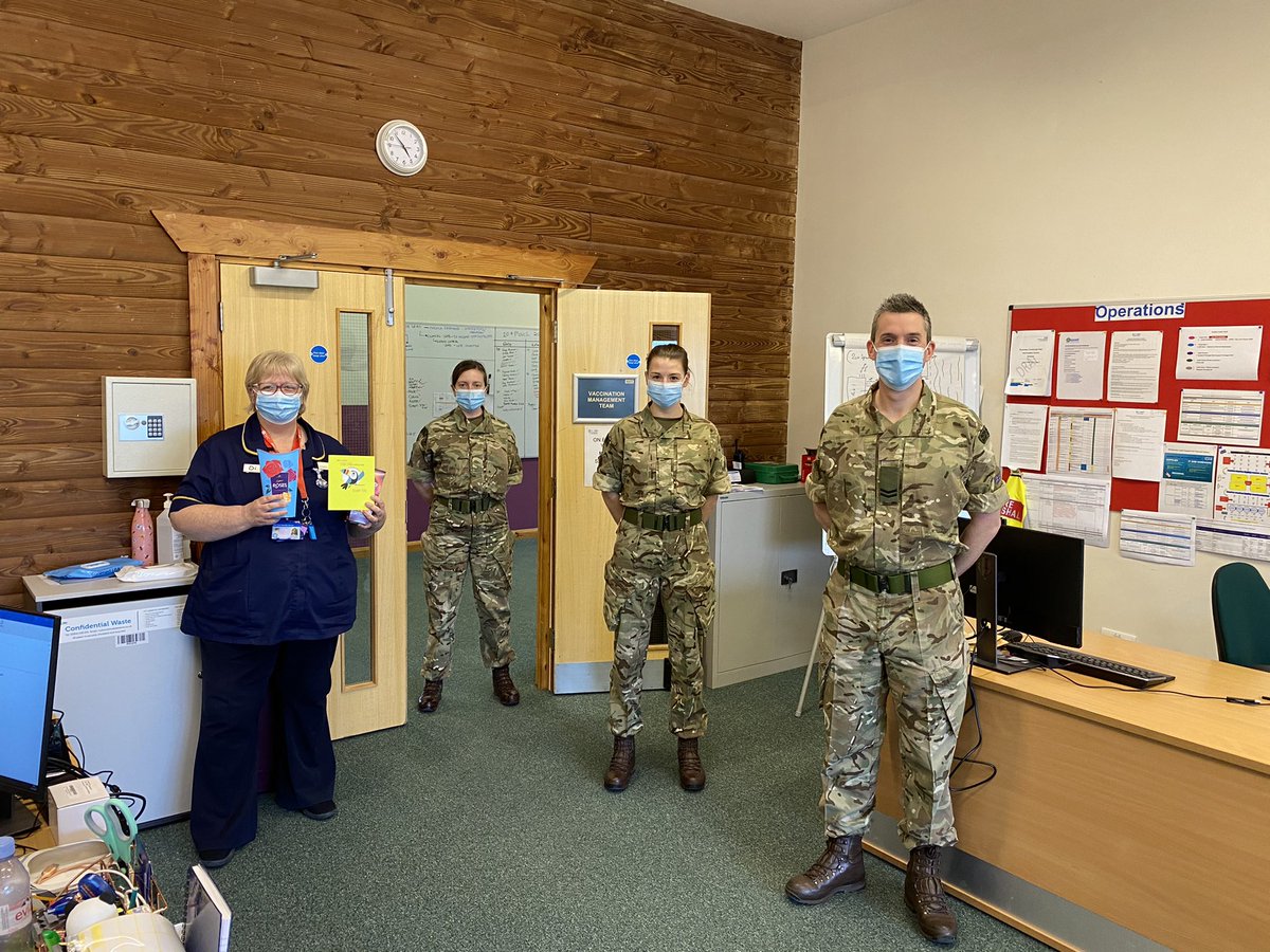 <a href="/ArmyWestMids/">Army West Midlands</a> <a href="/mpftnhs/">Midlands Partnership University NHS FT</a> <a href="/colabear26/">Nicola Sherwood (Cola Bear)</a> incredibly proud to have worked with <a href="/RMBandService/">The Bands of HM Royal Marines</a> during their support for #COVIDVaccination @WhitemoorL thank you for being a part of #TeamMPFTWhitemoor