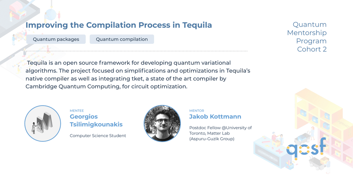 qosfoundation's tweet photo. QOSF #mentorship project highlight 🎉

💻 Improving the Compilation Process in Tequila
🔗 https://t.co/kmhmKfW2Wy 

Mentee: Georgios Tsilimigkounakis
Mentor: @JakobKottmann https://t.co/SqSVglt49B