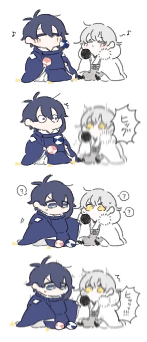 しゃっくり
(※鶴丸本歌と鶴丸、三日月写しちゃん) 