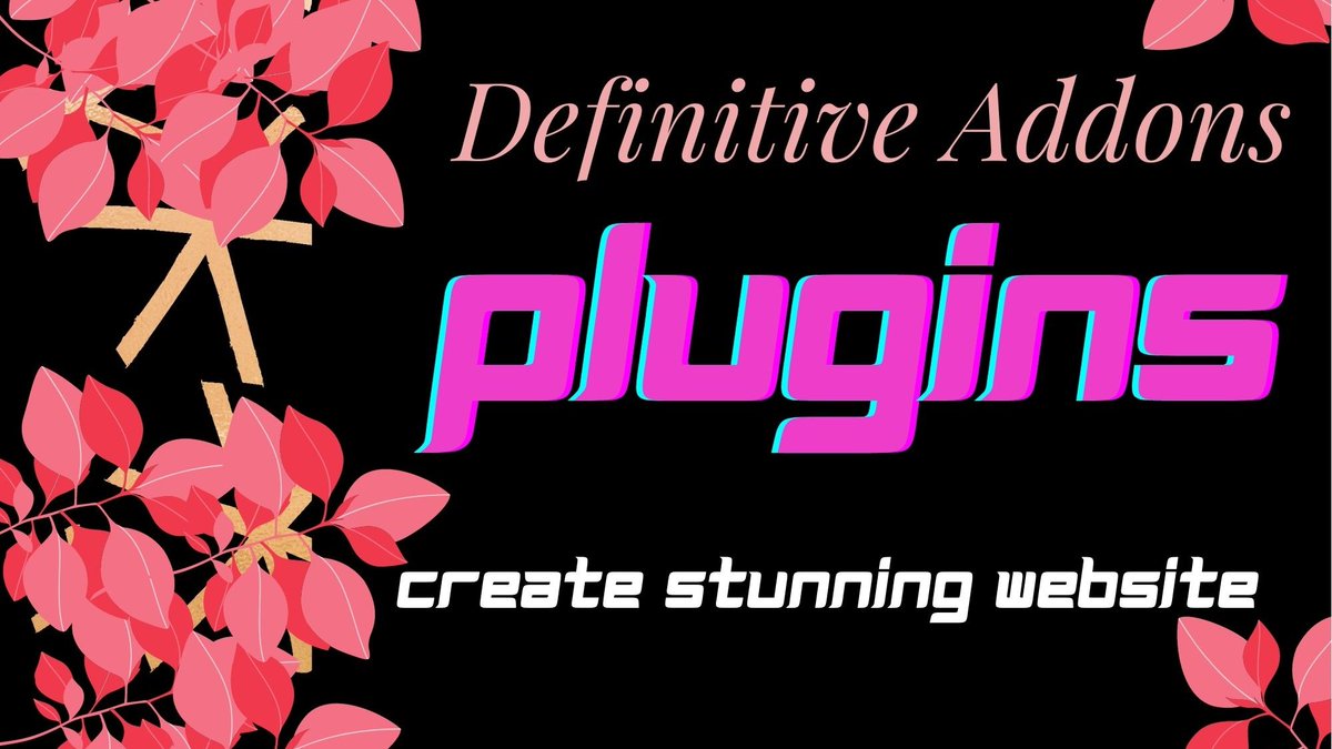 DefinitiveAddon's tweet image. wordpress.org/plugins/defini…
This plugin adds 29 premium quality elements that are crafted with
detail attention to provide you an ultimate experience.
Definitive addons for elementor can be used with any WordPress theme. It turns a simple theme into gorgeous website.