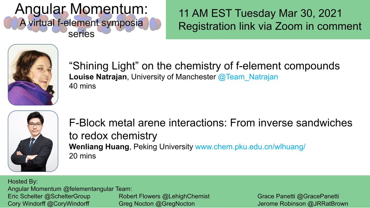 felementangular's tweet photo. The March talks of Spring 2021 will be given by the talented Louise Natrajan (@Team_Natrajan) and Wenliang Huang (https://t.co/8tT7nDZ36P). 11 AM EST on March 30. Hope to see you there!
Registration Link:
https://t.co/ScNEmPXJhB https://t.co/RtUdTVk0P8