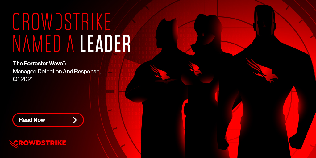 .<a href="/CrowdStrike/">CrowdStrike</a> has been named a Leader in The <a href="/forrester/">Forrester</a> Wave: Managed Detection And Response, Q1 2021, with the highest possible score in 11 criteria. Read our latest blog to learn more: bit.ly/3cgqf1m via <a href="/taschlerreport/">Scott Taschler</a> #cybersecurity #mdr