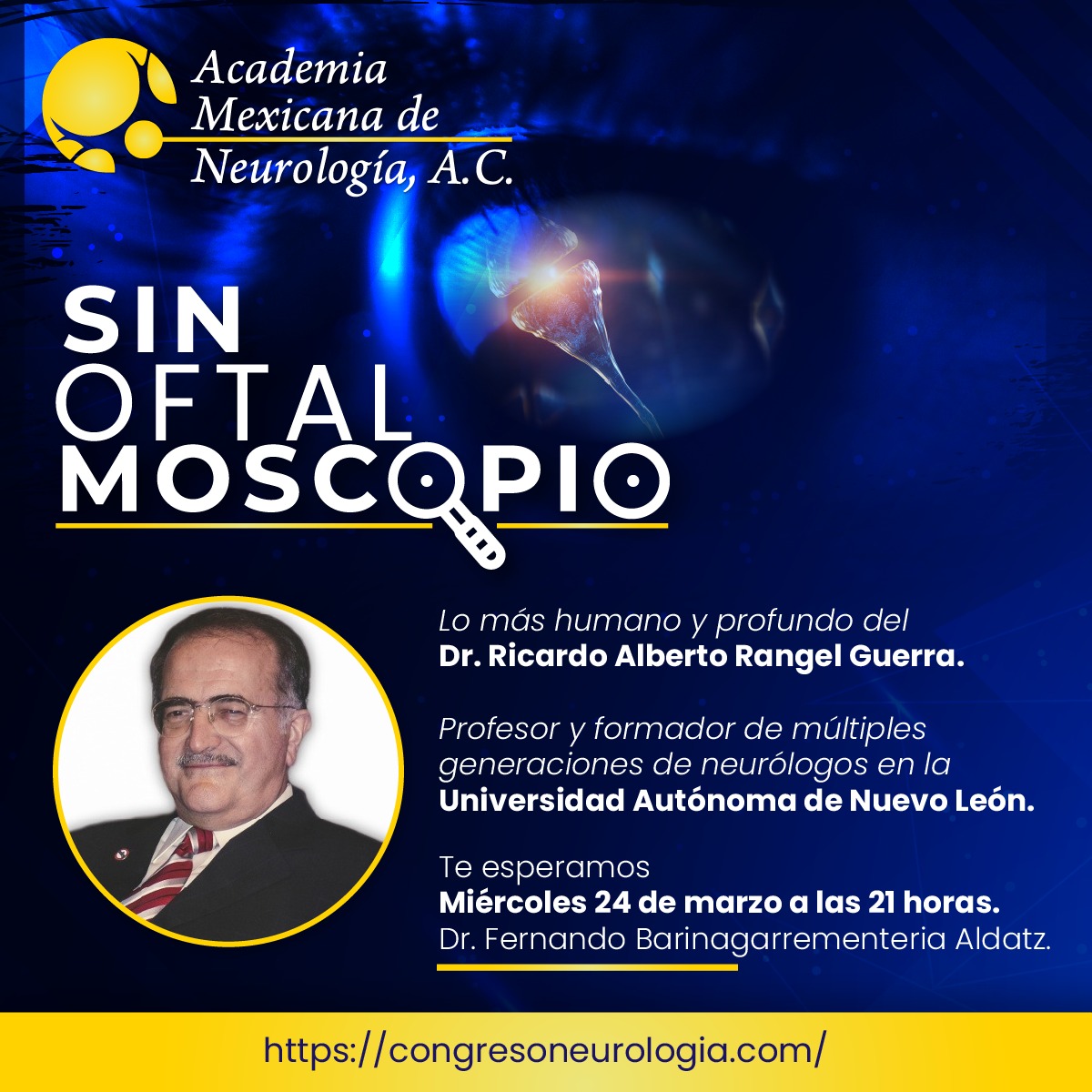 amneurologia's tweet photo. Te esperamos a las 21:00 hrs. al terminar nuestra Sesión Clínico Patológica.
Ingresa a: https://t.co/qzL8LsIA0H
#AMN #SoyAMN #Neurology #Online #BuenosDiasATodos https://t.co/oQ8RopDhkX