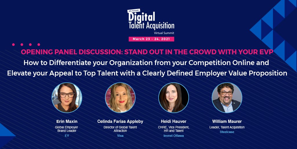 DigiTalentAcq's tweet photo. [Attention Recruiters Community!] How to Differentiate your Organization from your Competition Online and Elevate your Appeal to Top Talent with a Clearly Defined Employer Value Proposition? Hear from 3 C-level executives from Top organizations talk about it at #DIGITALENT2021 https://t.co/JGozIBwETf