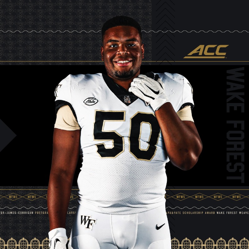 WakeFB's tweet photo. Proud of the work you have done on and off the field, @zachtom5 π
#GoDeacs | #WakeWill π©