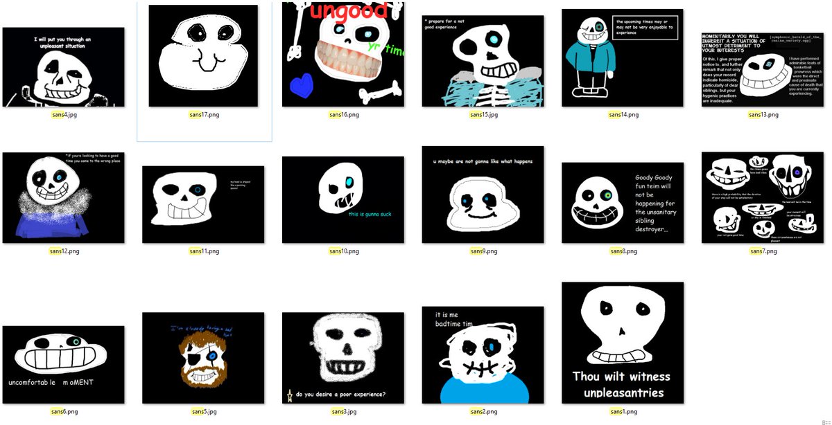 Pixilart - Sans Dialogue Faces by SpongeDrew